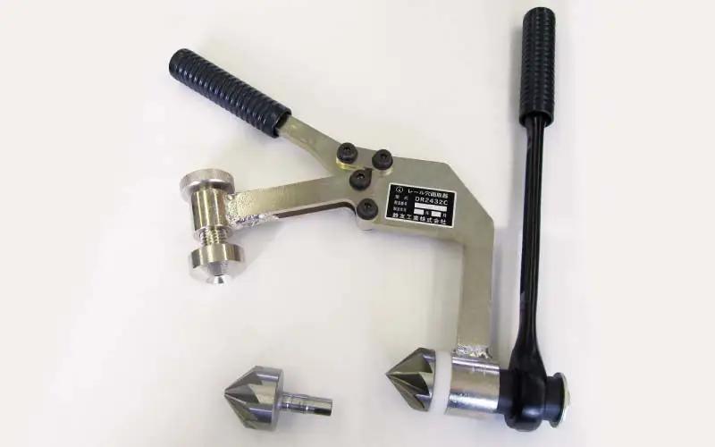 レール穴面取り器 手動式