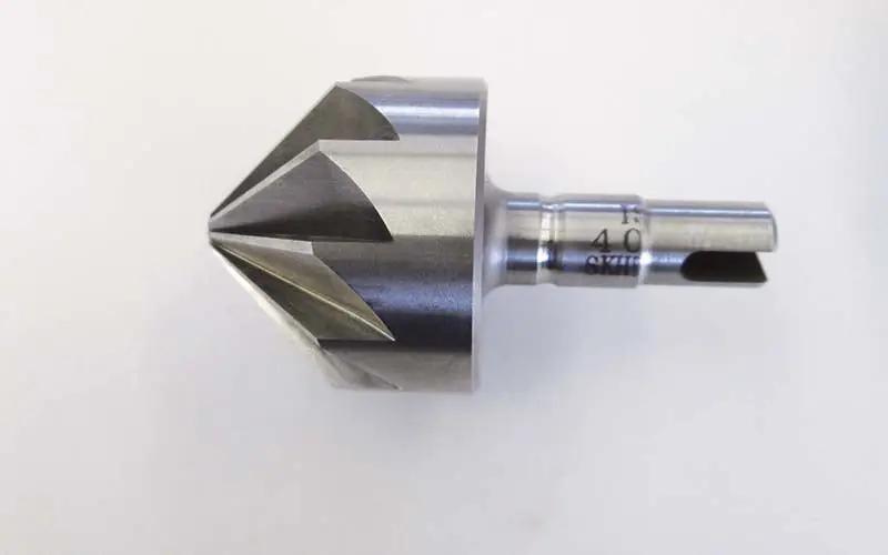 レール穴面取り器 手動式